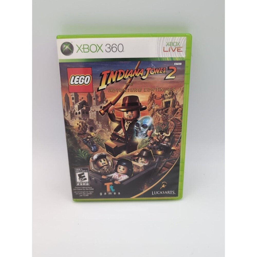 Lego Indiana Jones 2 The Adventure Continues (Microsoft Xbox 360, 2010) G CIB